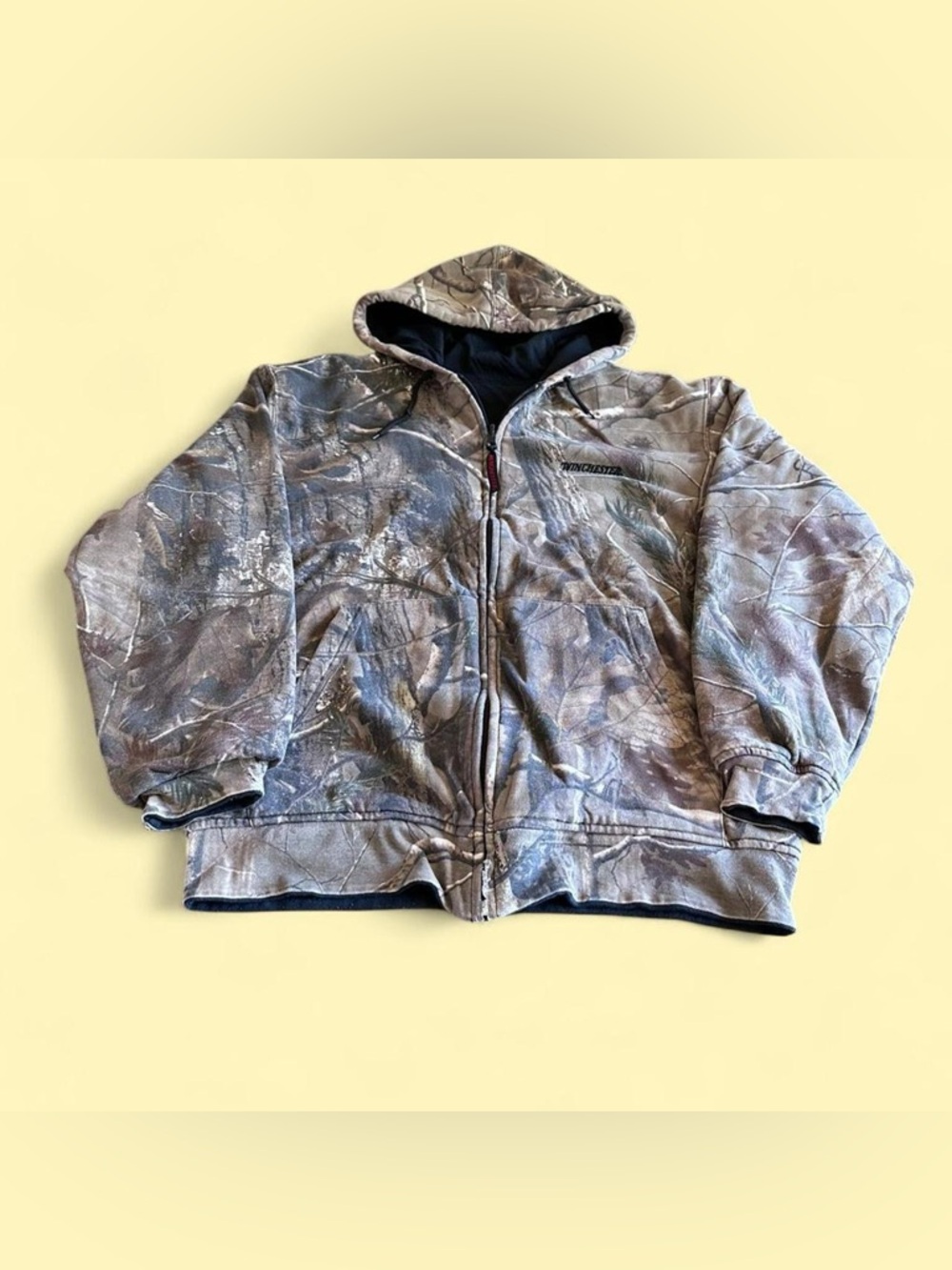 Vintage Winchester Camo Reversible Hoodie Men’s L Hunting Zip Up
